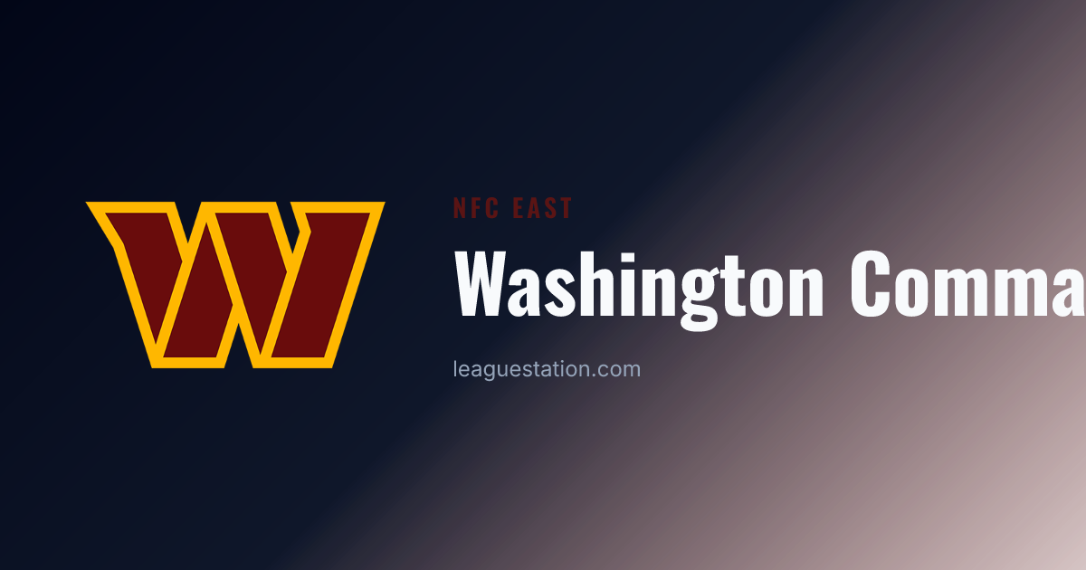 Washington Commanders 2026 — Depth Chart, Roster & Schedule | League ...